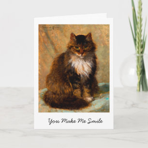 Vintage Maine Coon Katze Du Bringst Mich Zum Läche Karte