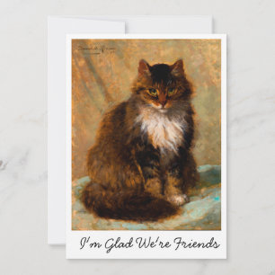 Vintage Maine Coon Katzen Kunst Ich bin froh, dass Karte