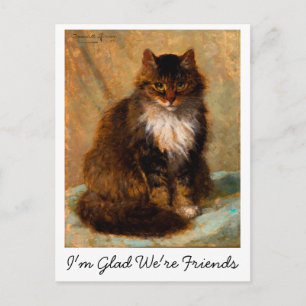 Vintage Maine Coon Katzen Kunst Ich bin froh, dass Postkarte