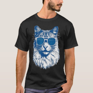 Vintage Maine Coon Katzenliebhaber Sonnenbrille Ma T-Shirt