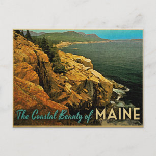 Vintage Maine-Küste Postkarte