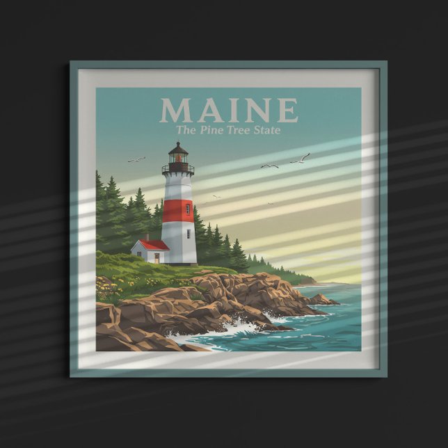 Vintage Maine Poster (Von Creator hochgeladen)