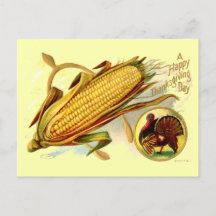 Vintage-Mais-Wunschknochen und Truthahn Thanksgivi