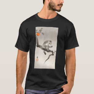 Vintage Makaken-Affe Japanische Natur Japan Kunst T-Shirt