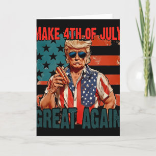 Vintage Make 4th Of July Great Again Lustig Trump Karte
