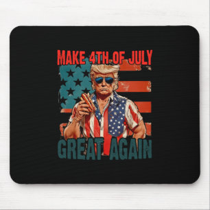 Vintage Make 4th Of July Great Again Lustig Trump Mousepad