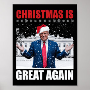 Vintage Make Christmas Great Again Weihnachten Lus Poster