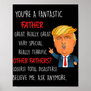 Vintage Make Father's Day Great Again Dad Lustig Poster