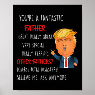 Vintage Make Father's Day Great Again Vater Lustig Poster