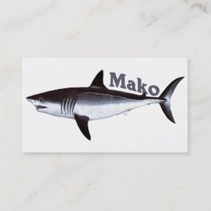 Vintage Mako-Hai Visitenkarte