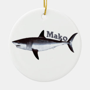 Vintage Mako Shark Keramikornament