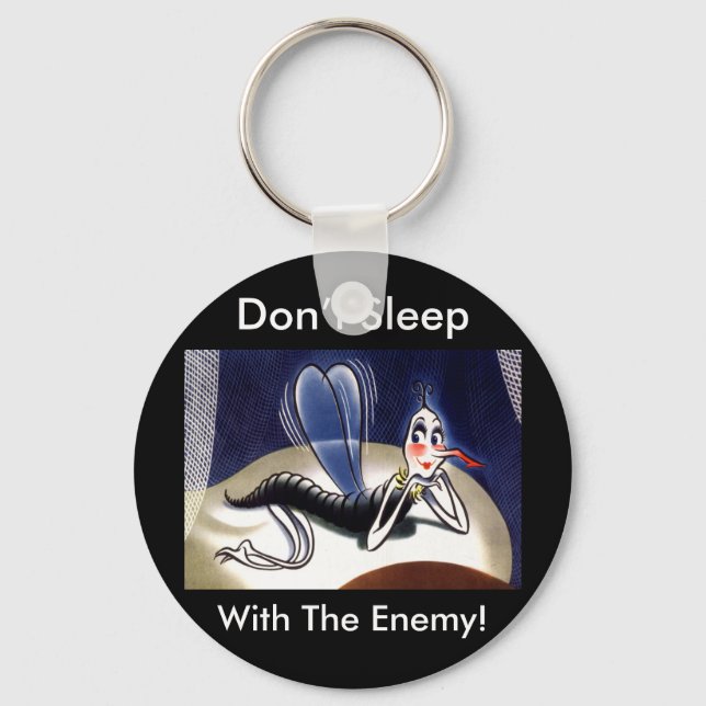 Vintage Malaria-Mücke Schlüsselanhänger (Vorderseite)