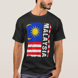 Vintage malaysische Flagge Malaysias Prix Roots He T-Shirt