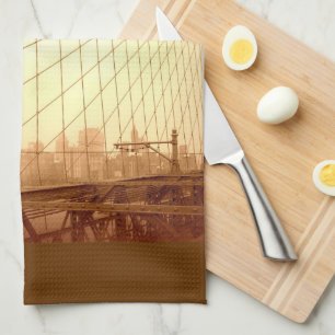 Vintage Maler Brooklyn Bridge Geschirrtuch