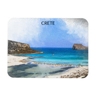 Vintage Malerei auf Kreta Griechenland Magnet