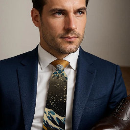 Vintage Malerei des japanischen Künstlers in der g Krawatte