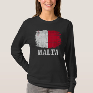 Vintage-Malta-Flagge als Geschenk für Malteser T-Shirt
