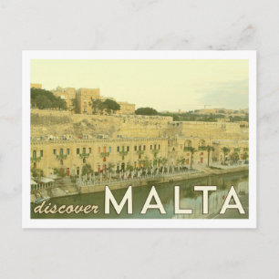 Vintage Malta Postkarte