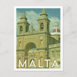Vintage Malta Postkarte