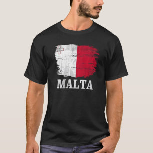 Vintage maltesische Flagge T-Shirt