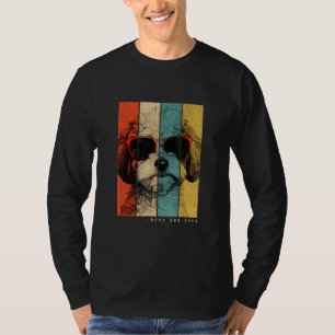 Vintage Maltipoo Hundemama Vater Kinder Männer Fra T-Shirt