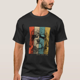 Vintage Maltipoo Hundemama Vater Kinder Männer Fra T-Shirt