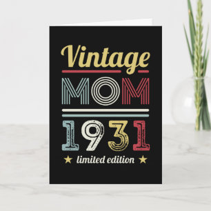 Vintage Mama 1931 90. Geburtstagsgeschenk Frauen R Karte
