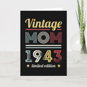 Vintage Mama 1943 80. Geburtstagsgeschenk Frauen R Karte