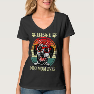 Vintage Mama Bester Hund je Dalmatiner Mama T-Shirt