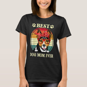 Vintage Mama Bester Hund je Rat Terrier Mama T-Shirt