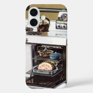 Vintage Mama in der Küche Kochen und Osterbrunnen iPhone 16 Hülle