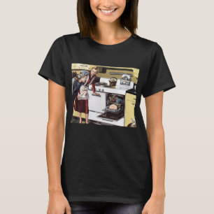 Vintage Mama in der Küche Kochen und Osterbrunnen T-Shirt