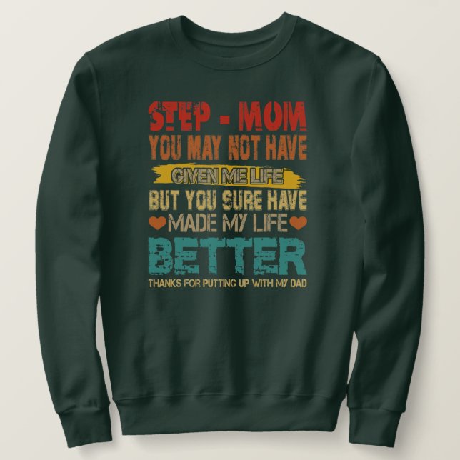 Vintage Mama macht mein Leben besser Sweatshirt (Design vorne)