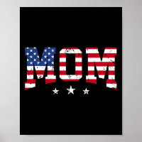 Vintage Mama Muttertag Amerikanische Mama USA Flag