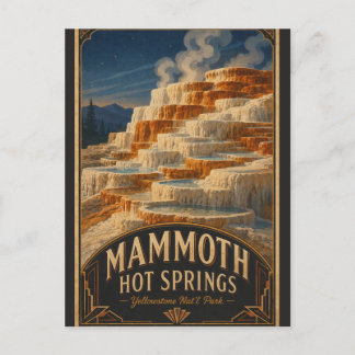Vintage Mammoth Hot Springs Yellowstone Park Postkarte