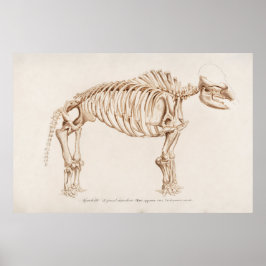 Vintage Mamoth-Illustration Poster