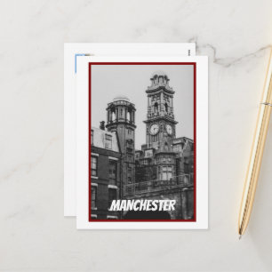 Vintage Manchester Cityscape England 2001 Feiertagspostkarte
