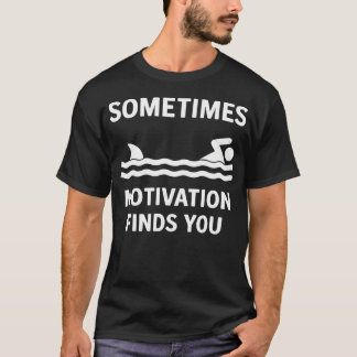 Vintage Manchmal findet Motivation dich - Lustig T-Shirt