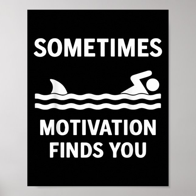 Vintage Manchmal Findet Motivation Dich Tee - Lust Poster (Vorne)