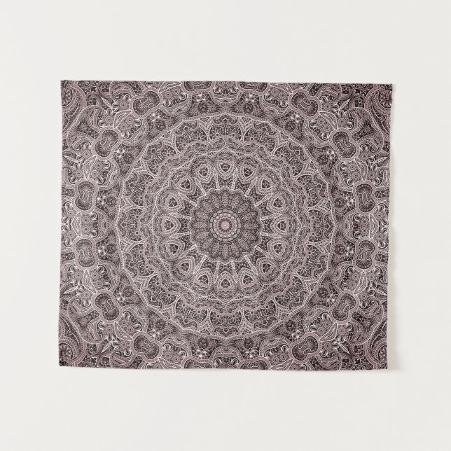 Vintage-Mandala-Muster Wandteppich (Vorderseite (Horizontal))