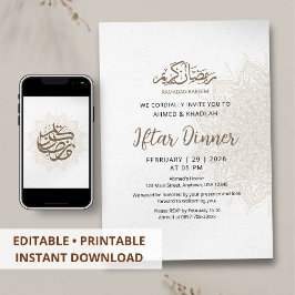 Vintage-Mandala-Papier-Ramadan-Iftar-Abendessen Einladung