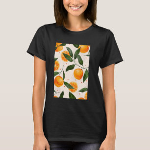 Vintage Mandarine Fruchtmuster Art T-Shirt