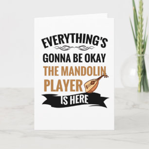 Vintage Mandolin-Geschenke   Mandolin Players Gift Karte