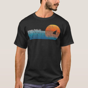 Vintage Manhattan Beach CA Retro 80er Finnen Sonne T-Shirt