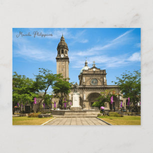Vintage Manila Philippinen Reise Wasserfarbe Retro Postkarte