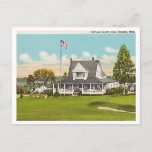 Vintage Manistee Golf & Country Club Ankündigungspostkarte