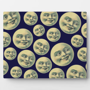 Vintage Mann im Mond Fotoplatte