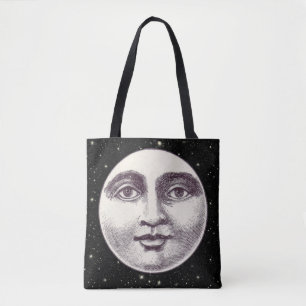 Vintage Mann im Mond Vollmond Gesicht