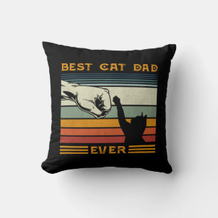 Vintage Männer - Bester Katzenvater Aller Zeiten S Kissen