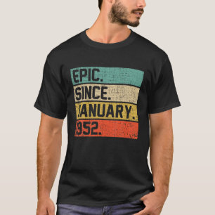 Vintage Männer Frauen 70. Geburtstag Epic Seit Jan T-Shirt